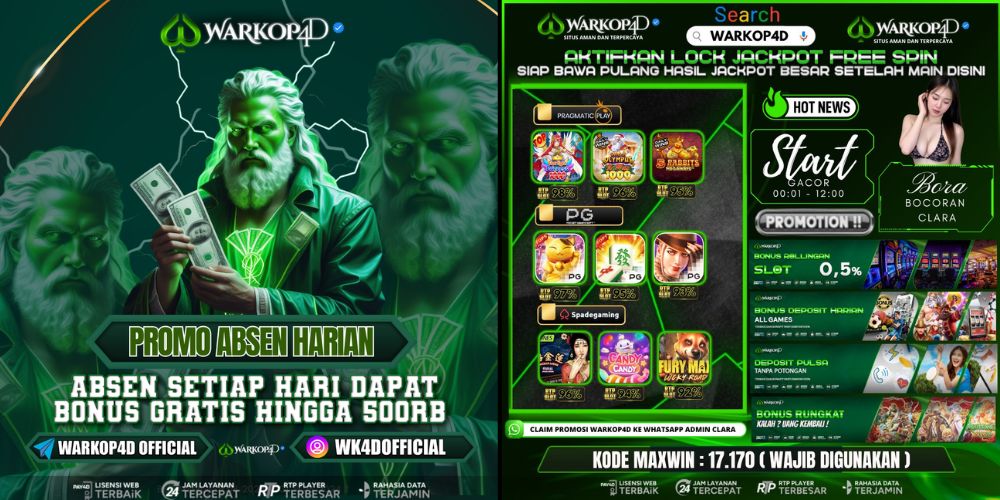 PROMO ABSEN HARIAN & INFO BOCORAN TERUPDATE WARKOP4D